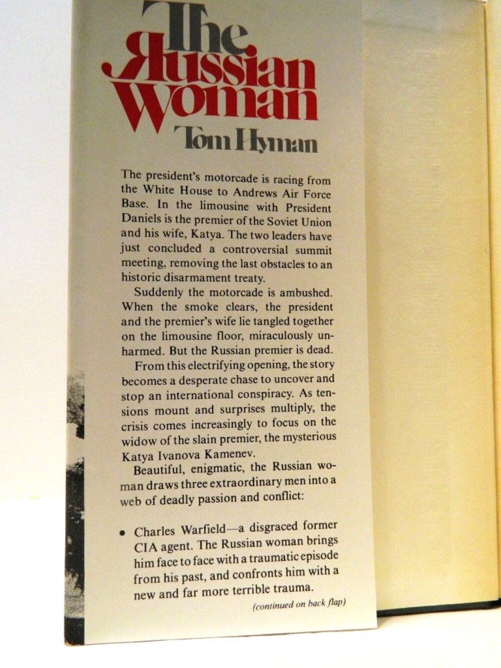 The Russian Woman Tom Hyman Vintage 1983 Hardcover Jacket Fiction - Picture 4 of 5